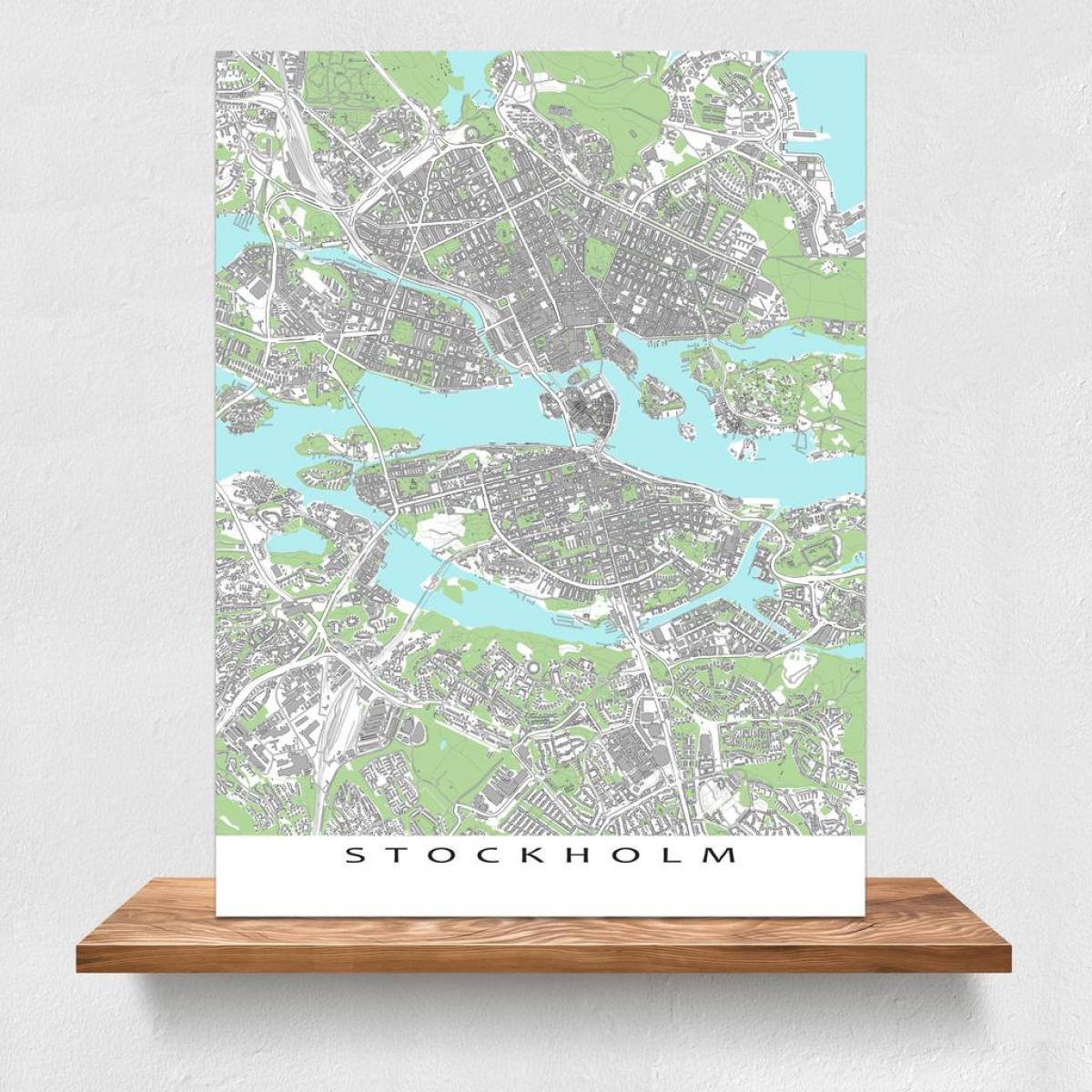 kaart van Stockholm kaart afdrukken