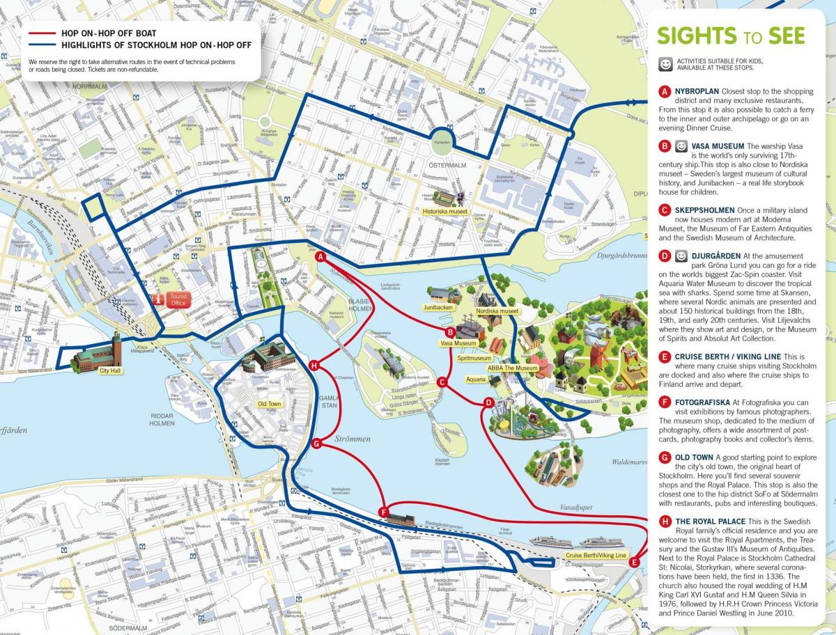 kaart van de haven van Stockholm