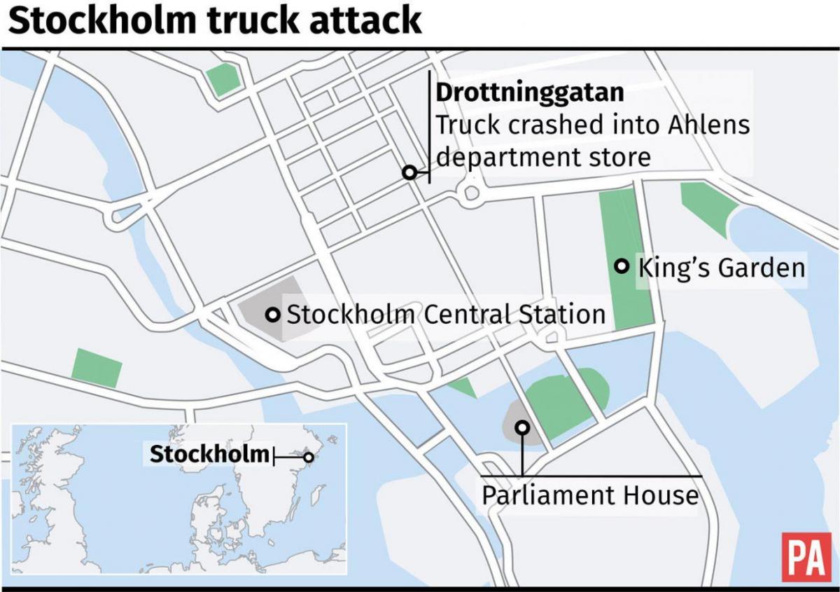 kaart van Stockholm drottninggatan