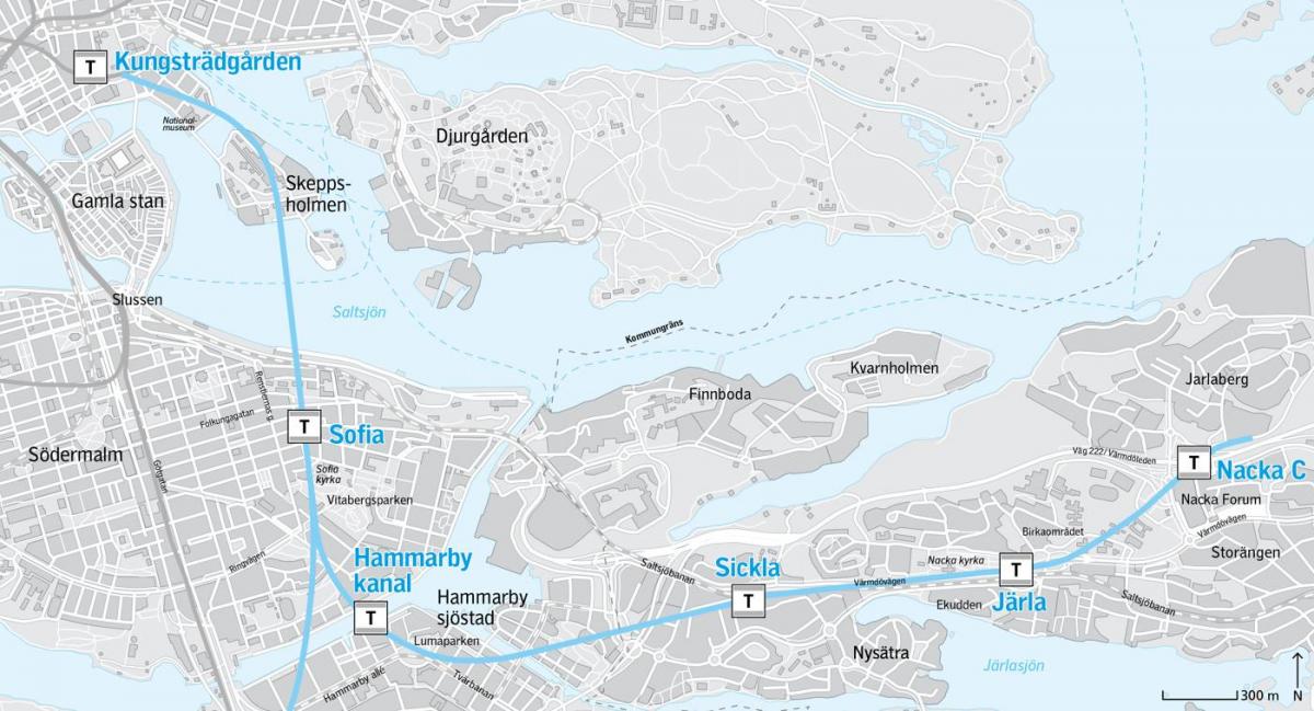 kaart van Stockholm nacka