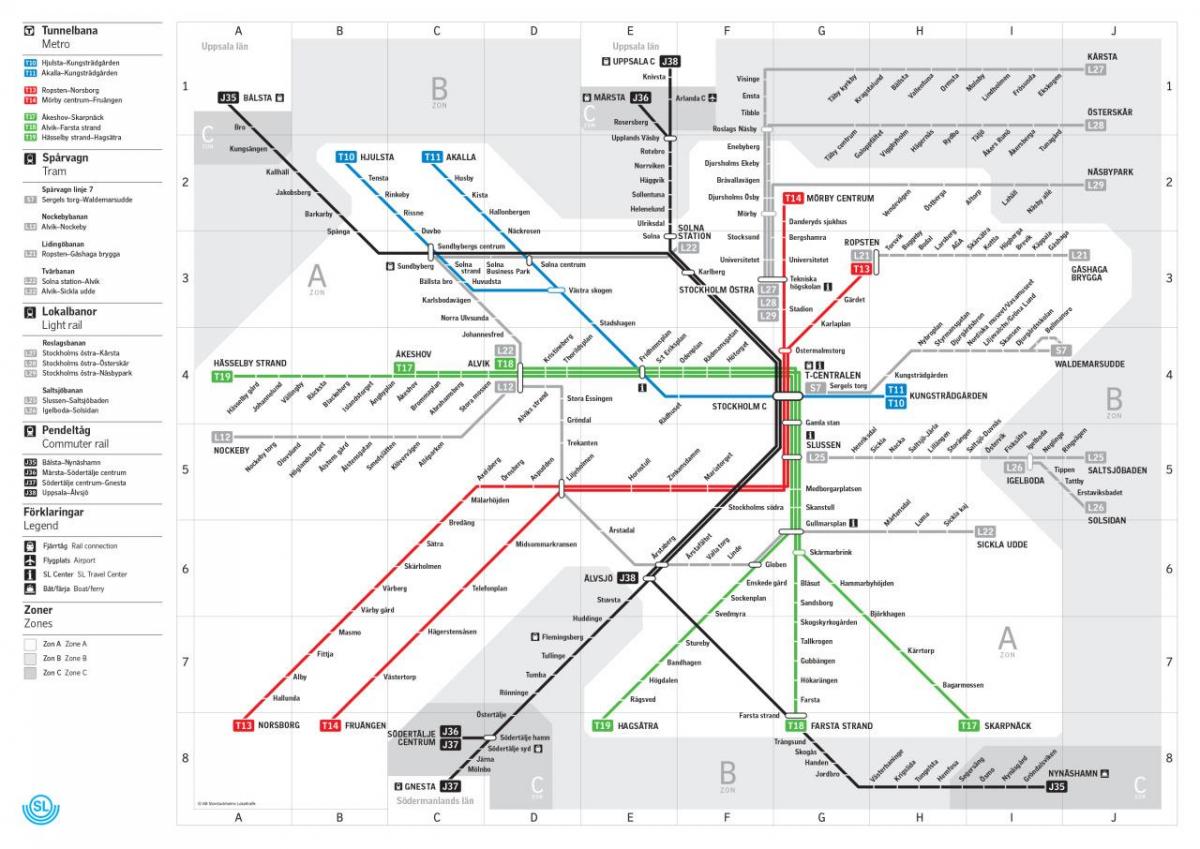 kaart van sl metro
