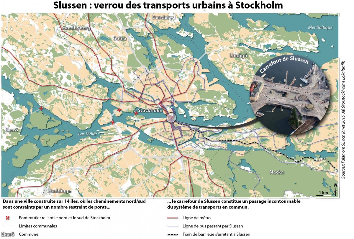 kaart van Stockholm slussen