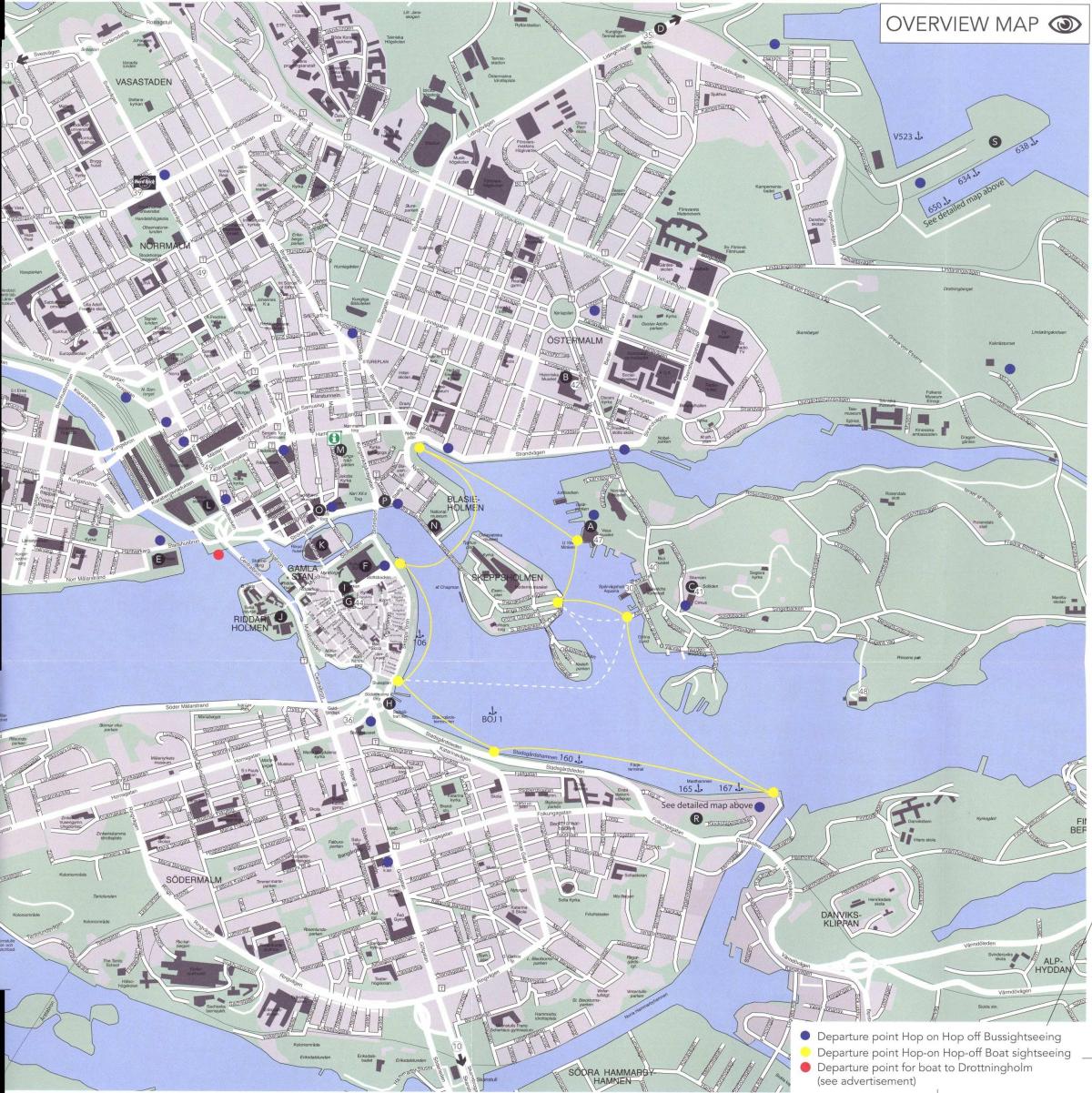 kaart van Stockholm centrum