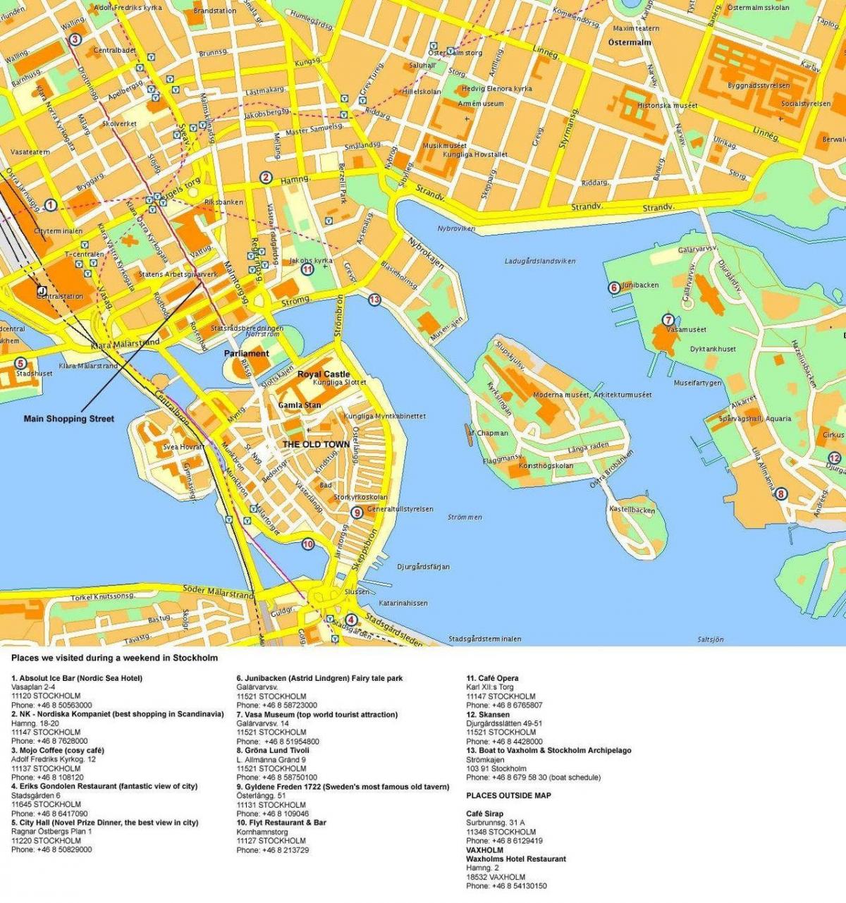 kaart van Stockholm cruise terminal