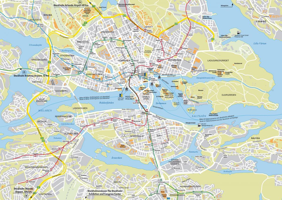 kaart van Stockholm street