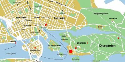 Gamla stan van Stockholm kaart