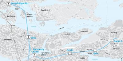 Kaart van Stockholm nacka