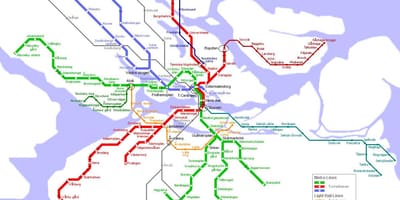 Kaart van het pendeltåg kaart van Stockholm