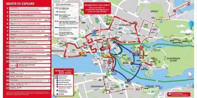 Bus lijnen Stockholm kaart