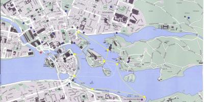 Kaart van Stockholm centrum