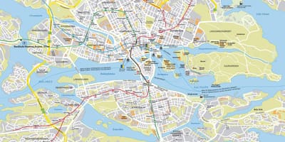 Plattegrond van de stad Stockholm
