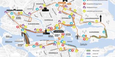 Kaart van Stockholm marathon