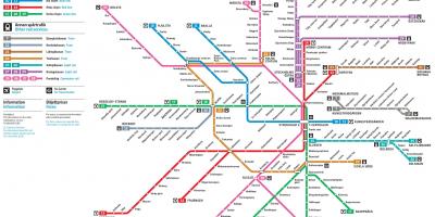 Stockholm, Zweden metro kaart
